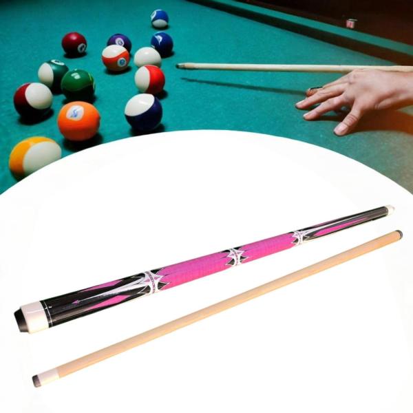 ビリヤード プールキュースティック 1/2 スプリット 頑丈 簡単組み立て 145cm 13mmチップ ピンク