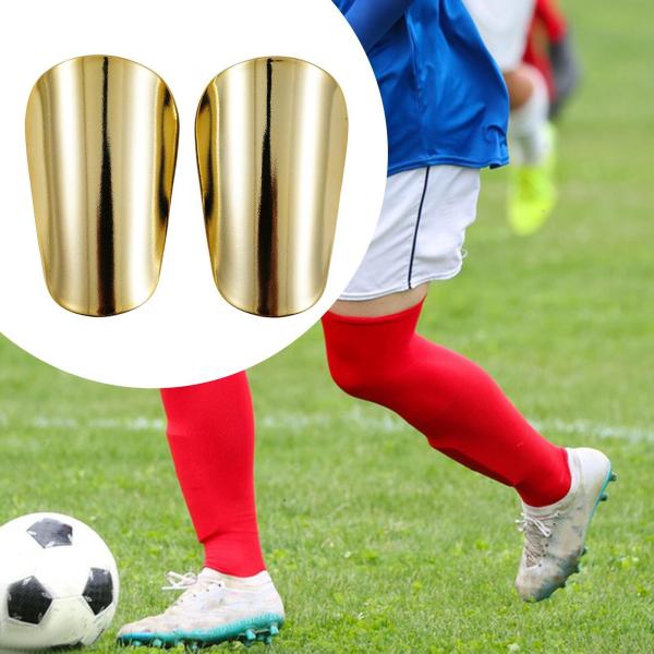 ミニサッカーすね当てギア サッカー用品 コンパクト フットボールトレーニング ゴールド S 10cmx6cm 2個