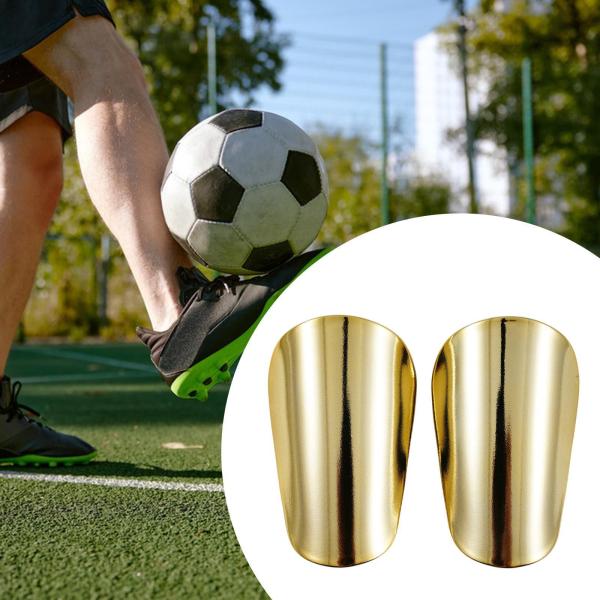ミニサッカーすね当てギア サッカー用品 コンパクト フットボールトレーニング ゴールド S 10cmx6cm 2個