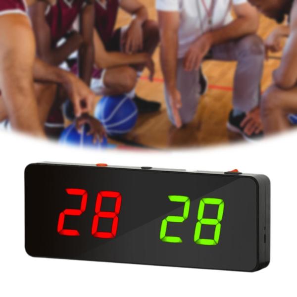 ポータブルエレクトロニックデジタルスコアボード26x9.5x3cmバスケットボール用の専門家頑丈な汎用スコアキーパーUSB充電