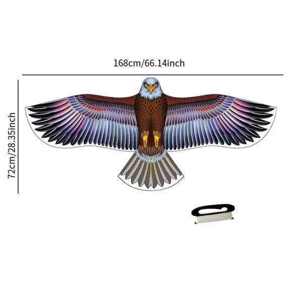 イーグルシェイプカイト アウトドアおもちゃゲーム 美しいスポーツカイト 休日の裏庭用 168cmx72cm