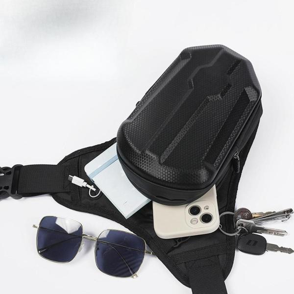 バイク用レッグバッグ ポータブル ドロップレッグポーチ アウトドア ワークアウト クライミング用 ブラック