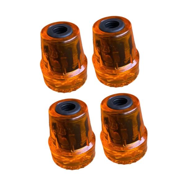 トレッキングポールチップアクセサリー コンパクトで丈夫な交換用足プロテクター イエロー 4個