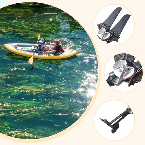 カヤック フットペダル フィンパドル 交換用 人間工学設計 クイックインストール プロ仕様 ハンズフリーパドリング 折りたたみ式