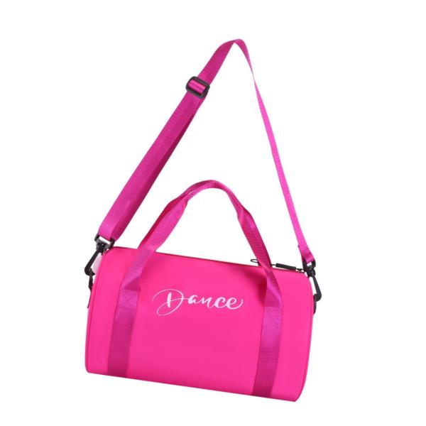 女の子用ダンスバッグ ポータブルダンスダッフルバッグ スポーツウィークエンダー 体操用 ローズ