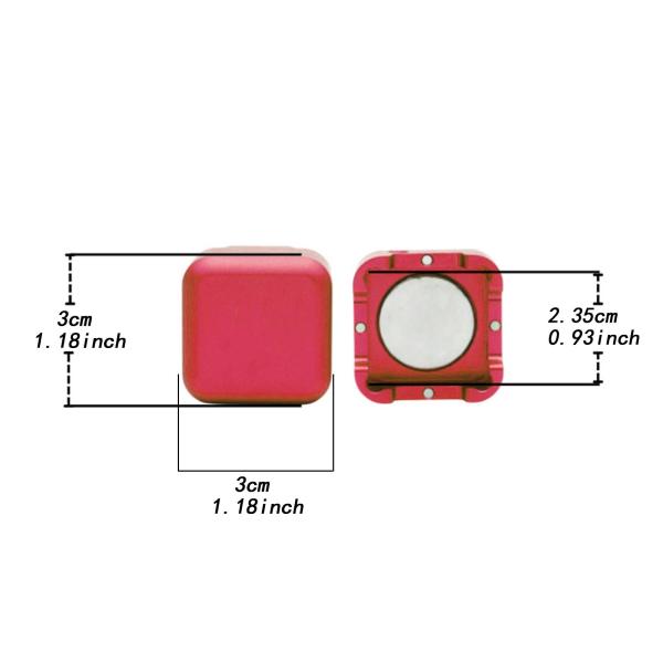プールチョークホルダー 頑丈なスヌーカーチョークボックス コンパクト ビリヤードチョーク キャリーケース レッド