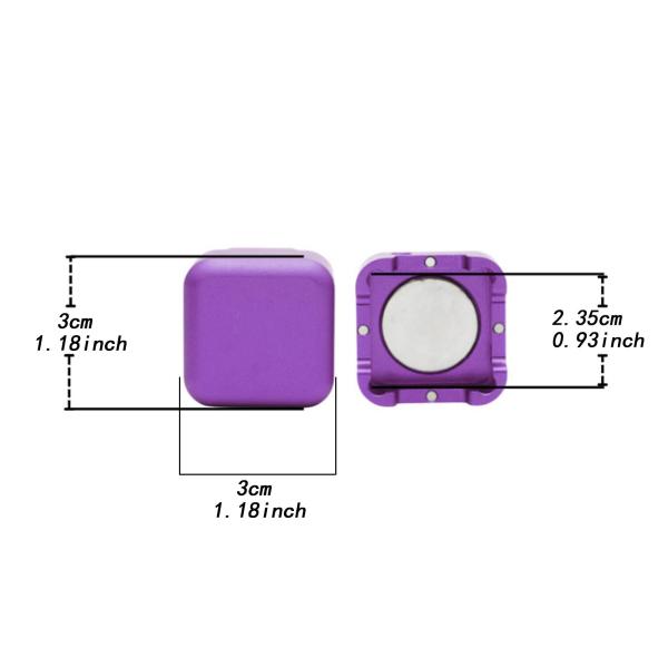 プールチョークホルダー 頑丈なスヌーカーチョークボックス コンパクト ビリヤードチョーク キャリーケース パープル