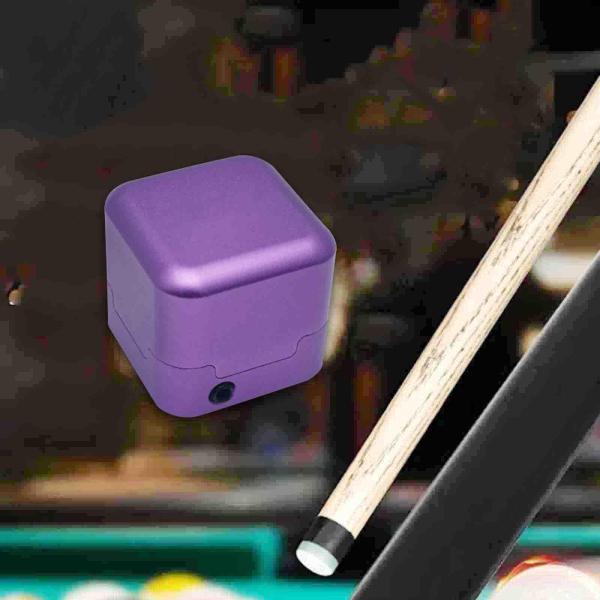 プールチョークホルダー 頑丈なスヌーカーチョークボックス コンパクト ビリヤードチョーク キャリーケース パープル