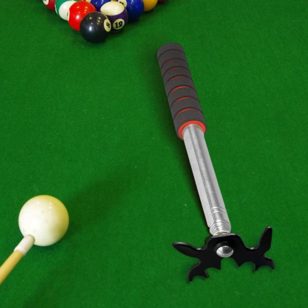ビリヤードプールキュースティックブリッジ、ブリッジヘッド付き、伸縮式滑り止めEVAグリップ、ポータブルスヌーカーキューレスト、ゲーム競技用