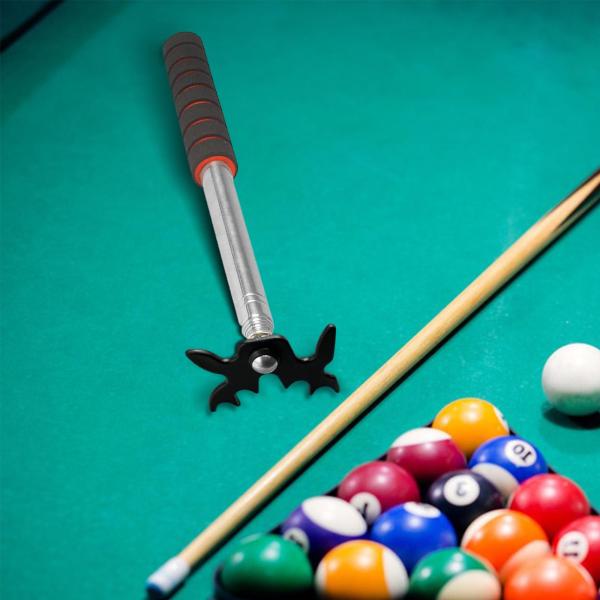 ビリヤードプールキュースティックブリッジ、ブリッジヘッド付き、伸縮式滑り止めEVAグリップ、ポータブルスヌーカーキューレスト、ゲーム競技用