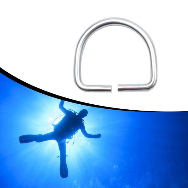 ステンレススチール製Dリングダイビングハードウェア、バッグ、縫製プロジェクト、衣類ベルト用M