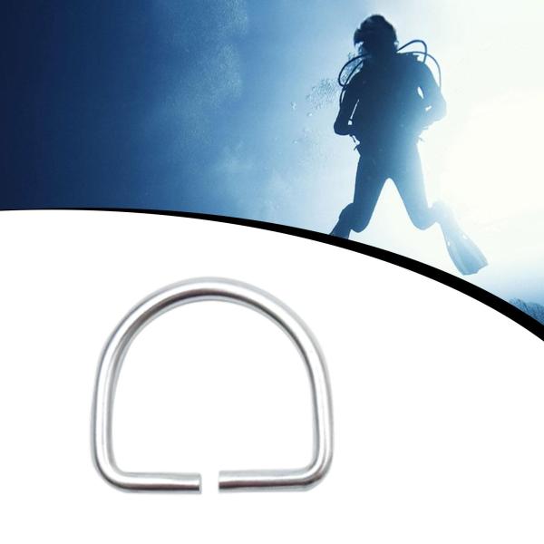 ステンレススチール製Dリングダイビングハードウェア、バッグ、縫製プロジェクト、衣類ベルト用M