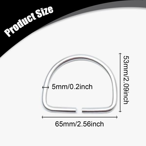 ステンレススチール製Dリングダイビングハードウェアバッグ縫製プロジェクト衣類ベルトL