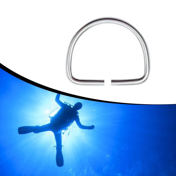 ステンレススチール製Dリングダイビングハードウェアバッグ縫製プロジェクト衣類ベルトL