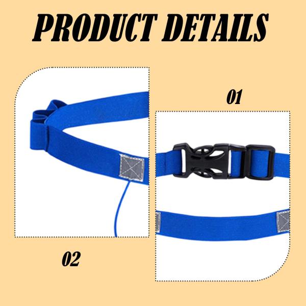 マラソンランニングナンバーベルト ランナー用 快適 軽量 伸縮性 ブルー