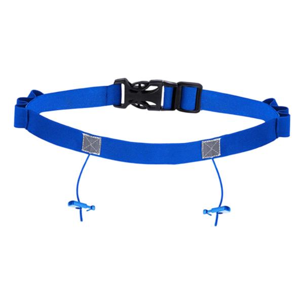 マラソンランニングナンバーベルト ランナー用 快適 軽量 伸縮性 ブルー