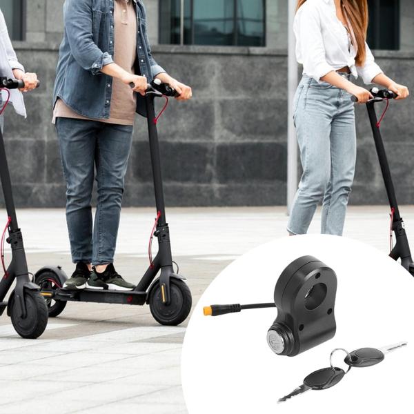 電気スイッチロック 3ピン 頑丈で安定した能 サムスロットル キー付き 交換部品供給用