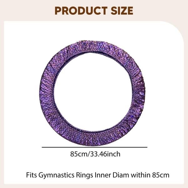 新体操リングカバー 85cm 簡単取り付け 伸縮性保護ケース パープル