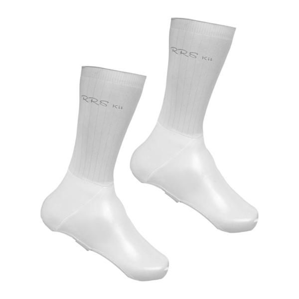 サイクリングシューズカバー プロテクター 自転車用オーバーシューズ 防水自転車シューズカバー ホワイト