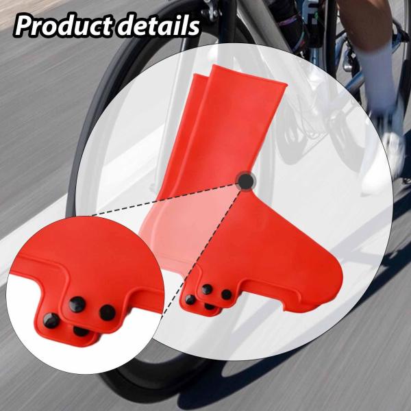 自転車ロック シューズカバー 自転車用オーバーシューズ サイクルシューズカバー サイクリングシューズカバー レッド M