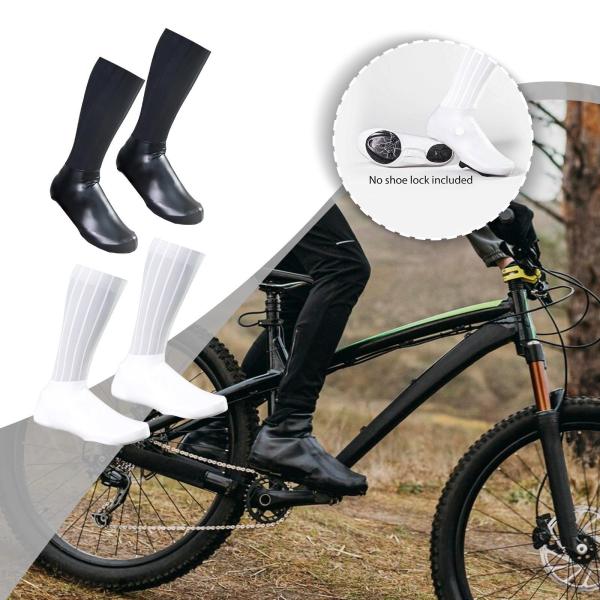 自転車用シューズカバー 自転車用オーバーシューズ レディース メンズ ブーツ 旅行用 サイクリングシューズカバー ブラック S