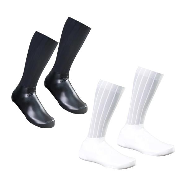 自転車用シューズカバー 自転車用オーバーシューズ レディース メンズ ブーツ 旅行用 サイクリングシューズカバー ブラック S