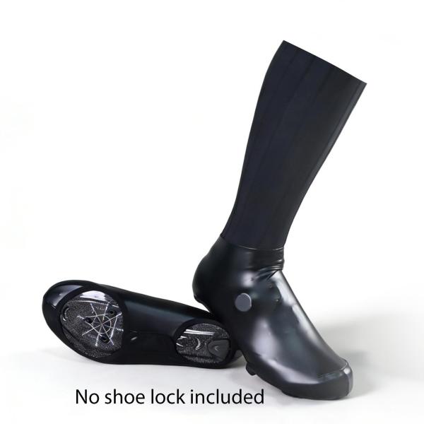 自転車用シューズカバー 自転車用オーバーシューズ レディース メンズ ブーツ 旅行用 サイクリングシューズカバー ブラック S