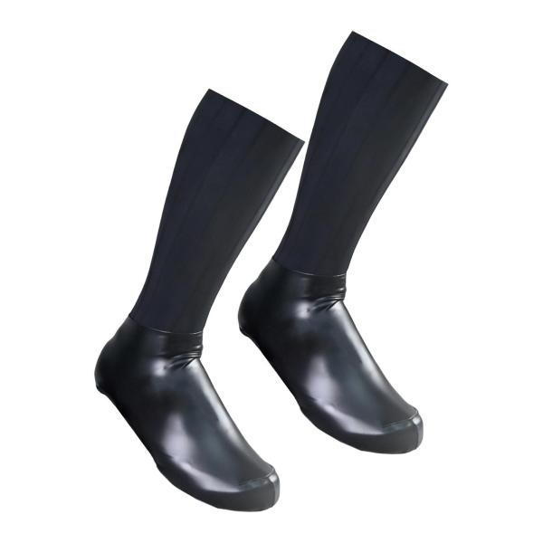 自転車用シューズカバー 自転車用オーバーシューズ レディース メンズ ブーツ 旅行用 サイクリングシューズカバー ブラック S