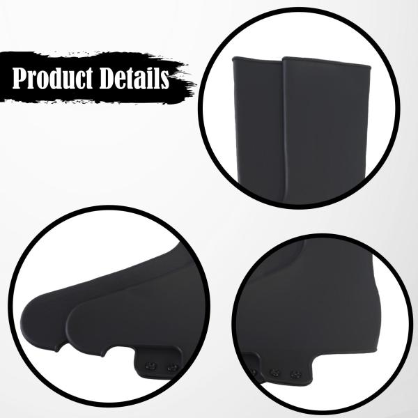 2ピース サイクリングシューズカバー 保護シリコン 自転車クリートシューズカバー ブラック S