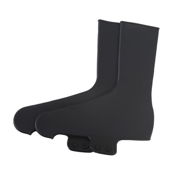 2ピース サイクリングシューズカバー 保護シリコン 自転車クリートシューズカバー ブラック S