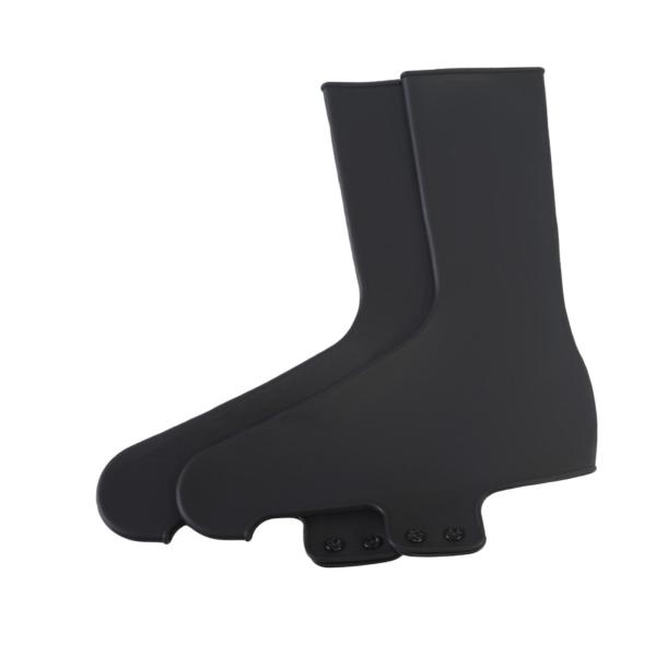 2ピース サイクリングシューズカバー 保護シリコン 自転車クリートシューズカバー ブラック M