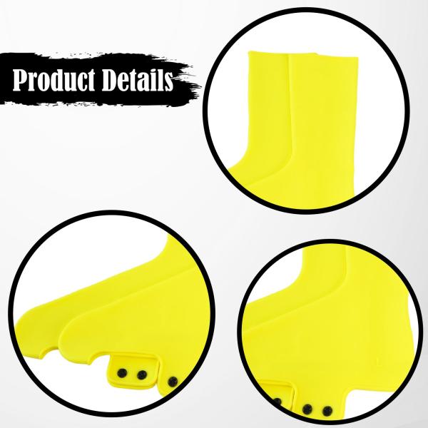 2ピース サイクリングシューズカバー 保護シリコン 自転車クリートシューズカバー イエロー L