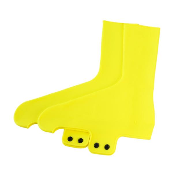2ピース サイクリングシューズカバー 保護シリコン 自転車クリートシューズカバー イエロー L