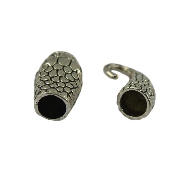 6セット フック 目の留め クラスプ アクセサリーパーツ ヘビの頭 尾の端 DIYジュエリー