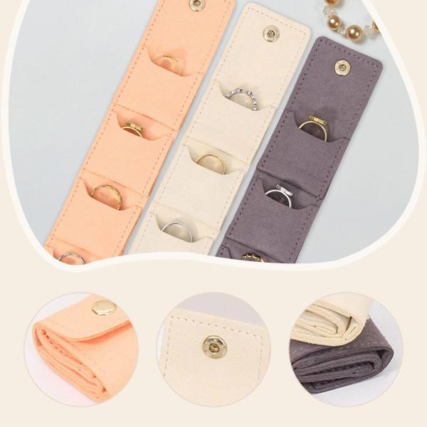 3 個入り ミニトラベルジュエリーケース ジュエリーバッグ リングボックス 小型PUレザー収納 結婚式 休日 バケーション イヤリング ブレスレット用