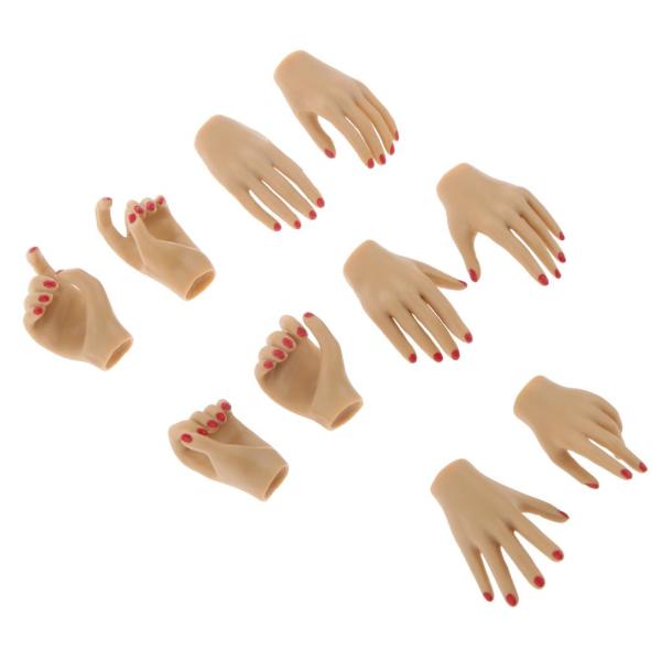 PVC 製 1/12インチ女性フィギュア対応 女の子 手のモデル ハンド DIY