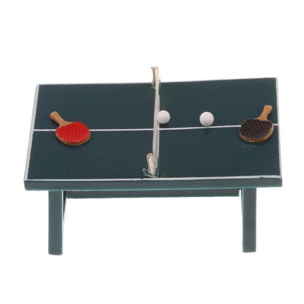 1/12スケール ドルハウス用 ミニチュア 家具  卓球   テーブル バット ボール セット