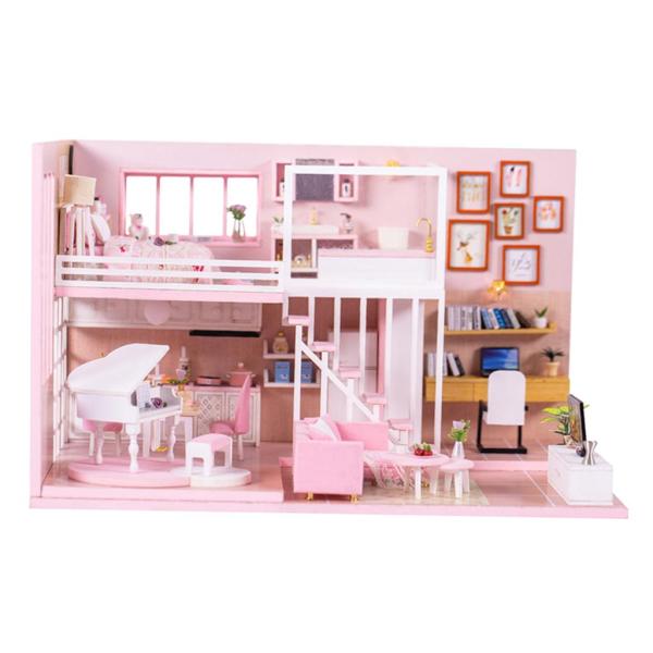 ドールハウス DIY 手作りドールハウスキット 木製ミニチュア家具 甘い