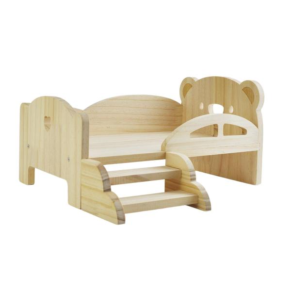 人形用ミニチュアベッド 階段付き ファッションドールプレイ 1:6 人形