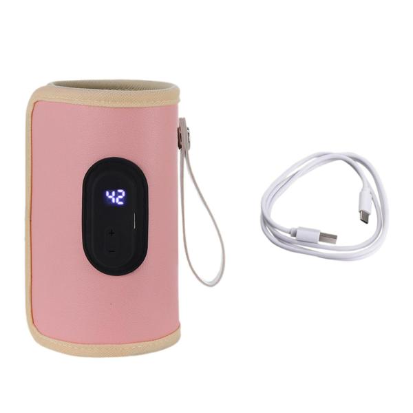 ピンク ボトルウォーマー ボトルウォーマー 調節可能なミルクヒーター 旅行用