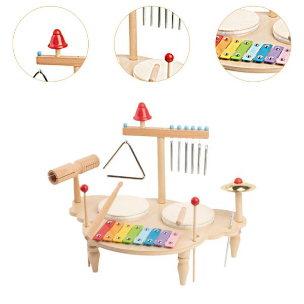 子供用ドラムセット ベビー楽器 木琴 モンテッソーリ 音楽玩具 対象年齢 3 4 5 6歳 誕生日プレゼント パーティーの記念品