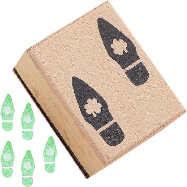 Leprechaunフットプリントスタンプラバースタンプ子供向けの小さな装飾
