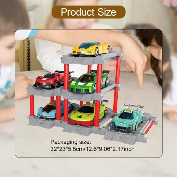 1:64 ガレージ プレイセット 車両 プレイセット 創造的 空間 論理的 思考 駐車場 ガレージ おもちゃ 駐車場 セット 子供 ギフト