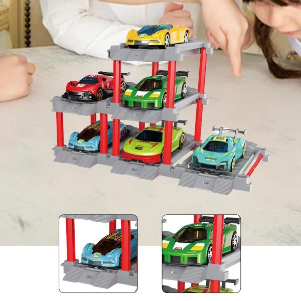 1:64 ガレージ プレイセット 車両 プレイセット 創造的 空間 論理的 思考 駐車場 ガレージ おもちゃ 駐車場 セット 子供 ギフト