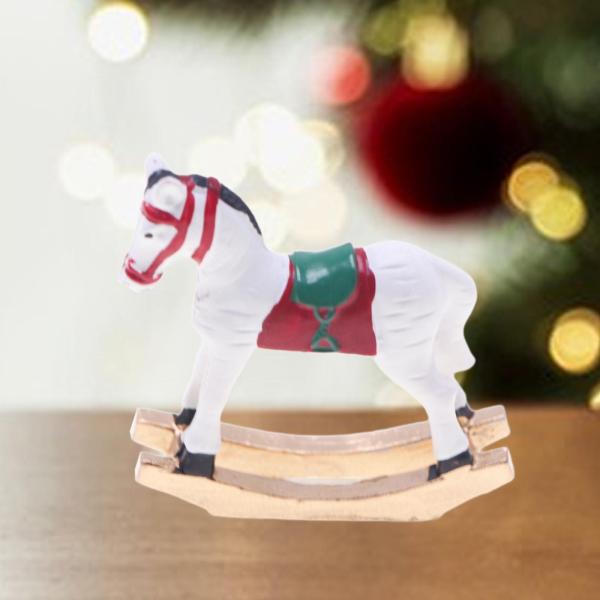 ドールハウスミニチュアロッキングホース、ミニコレクター彫刻アクセサリー、保育園のおもちゃアクセサリー、ドールハウス家具装飾