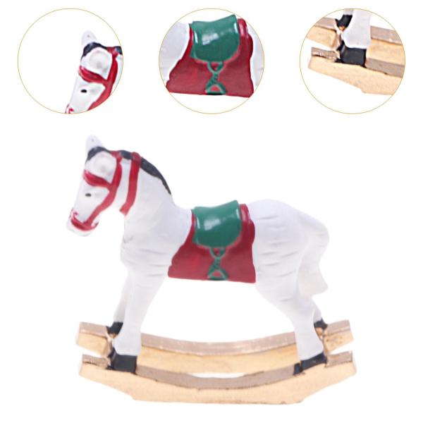 ドールハウスミニチュアロッキングホース、ミニコレクター彫刻アクセサリー、保育園のおもちゃアクセサリー、ドールハウス家具装飾