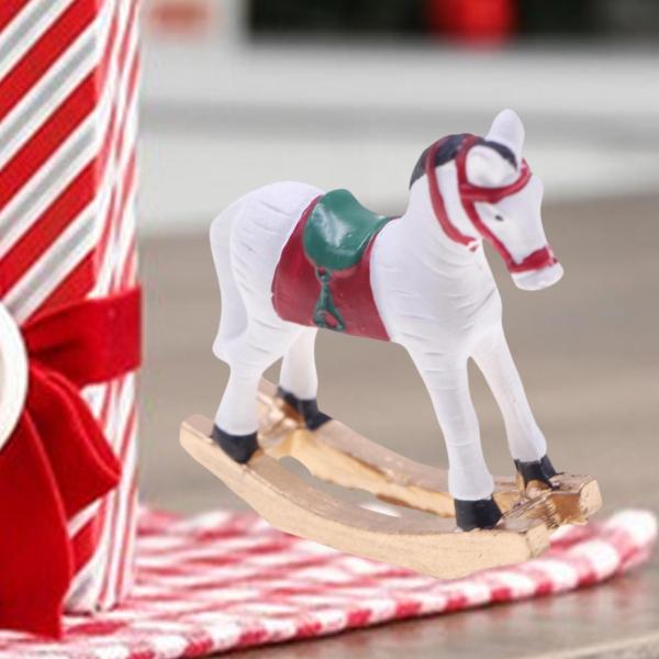 ドールハウスミニチュアロッキングホース、ミニコレクター彫刻アクセサリー、保育園のおもちゃアクセサリー、ドールハウス家具装飾