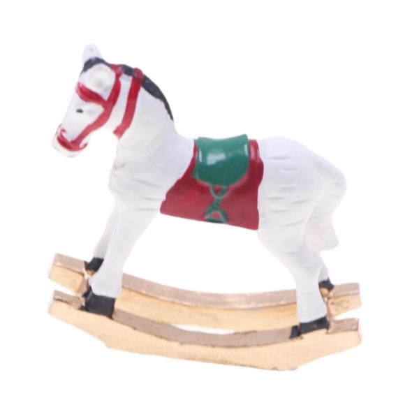 ドールハウスミニチュアロッキングホース、ミニコレクター彫刻アクセサリー、保育園のおもちゃアクセサリー、ドールハウス家具装飾