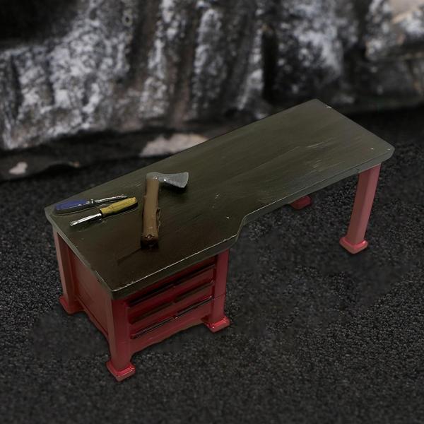 1/64 ジオラマ カー修理作業台 オーナメント コンパクト メカニックショップアクセサリー スタイルA