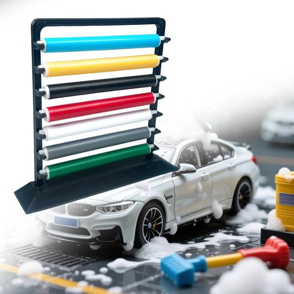 1/18 カーラップフィルムディスプレイラック ジオラマ リアル 軽量 模造 コンパクト ハンドクラフト 自動車修理工場 アクセサリー